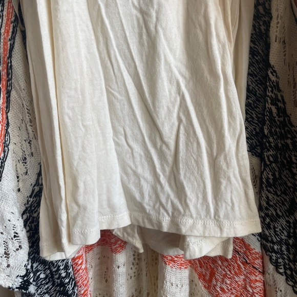 Anthropologie Cream and Orange Long Sleeve Crochet Dress - M - Picture 15 of 15